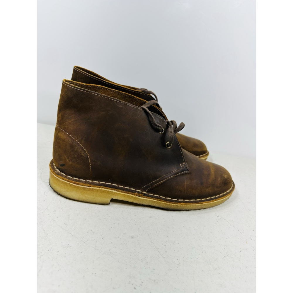 Clarks Women's Desert Boot Chukka in Beeswax Brown Size 8,5M EUC Scuffed - Picture 2 of 8